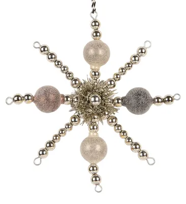 Immagine prodotto di Clayre & Eef Decorazione natalizia 16x3x16 cm in vetro color argento