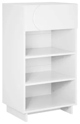 Zdjęcie produktu dla Szafka na buty vidaXL, 48 x 38 x 87,5 cm, płyta wiórowa, biały