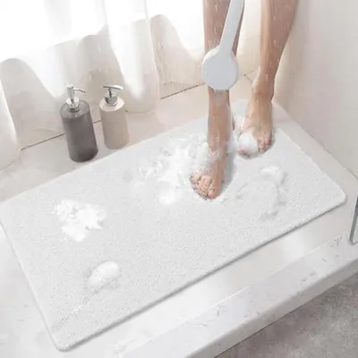 Produktbild von PromoHome® Duschmatte – Antirutsch-Badewannenmatte mit Massageeffekt – 40x60 cm, Weiß