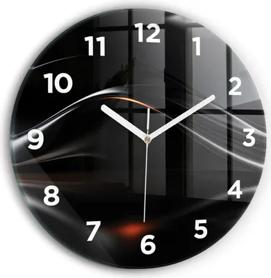 Produktbild von Wallfluent Wanduhr – Stilles Quarzuhrwerk - Uhr Dekoration Wohnzimmer Schlafzimmer Küche - Zifferblatt - weiße Zeiger - 30 cm - Abstrakt