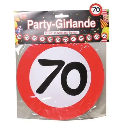 Produktbild von NEW CO VERTRIEBSGMBH Girlande mit 15 Verkehrsschilder 0
