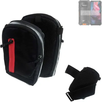 Produktbild von K-S-Trade Outdoor Gürteltasche Holster Umhängetasche kompatibel mit Oukitel WP32 schwarz Handy Tasche Case travelbag Schutz Hülle Handy Hülle