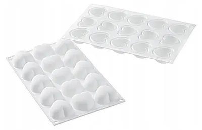 Produktbild von Silikomart CUPIDO30 Silikonform Herz 15 Kavitäten