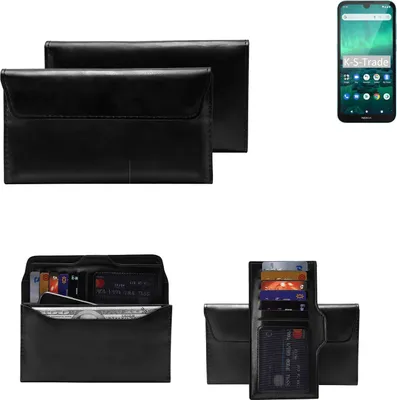 Produktbild von K-S-Trade Handy Hülle kompatibel mit Nokia 1.3 Schutz Hülle Tasche Schutz Case Handytasche Kunstleder schwarz, 1x