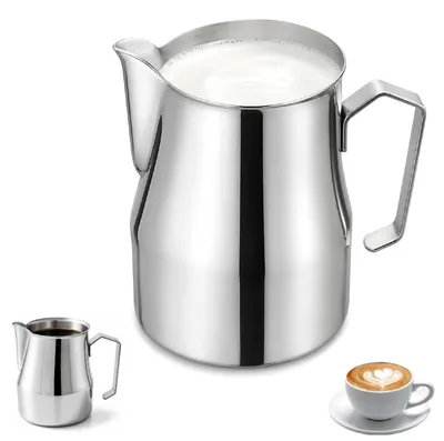 Milchkännchen 500 ml Edelstahl mit Skala für Latte Art