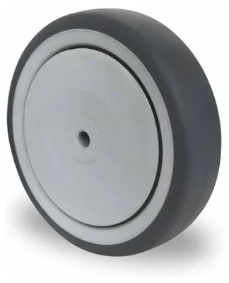 Productafbeelding van Reservewiel, diameter 125 mm, draagvermogen 100 kg, grijs rubber, asdiameter 8 mm, naflengte 36 mm