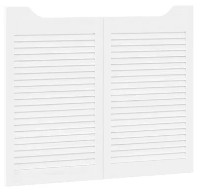Image de vidaXL : 2 portes battantes, 80 x 50 cm, en bois massif de pin, blanches
