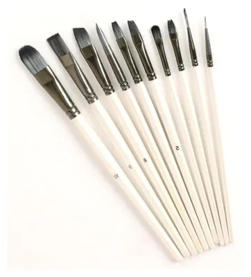 Produktbild von Nylonpinsel-Set für Gouache- und Aquarellmalerei, professionelles Set für Acryl- und Ölmalerei