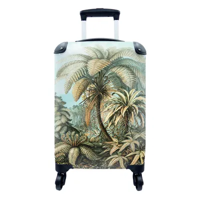 Produktbild von MuchoWow® Koffer Handgepäck Trolley Rollkoffer Kleine Reisekoffer mit 4 Rollen - Palme - Ernst Haeckel - Cabin Size < 55x40x23 cm & 55x40x20 cm - Fotokoffer - Kabinenkoffer - Boardgepäck - Reise-Box - Reisekoffer - Reisegepäck - Koffer mit Bild - Trolley für Kinder