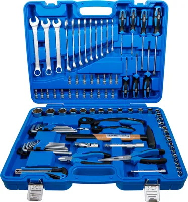 Steckschlüssel-Werkzeugkoffer 95-tlg., 1/4"+1/2", CR-V-Stahl