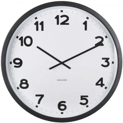 Zdjęcie produktu dla Karlsson – zegar ścienny New Classic XL – biały – Ø80 cm