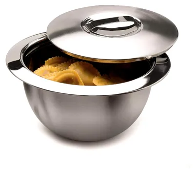 Produktbild von Edelstahl Thermo Küchenschüssel mit Deckel 37,5 cm 7 Liter