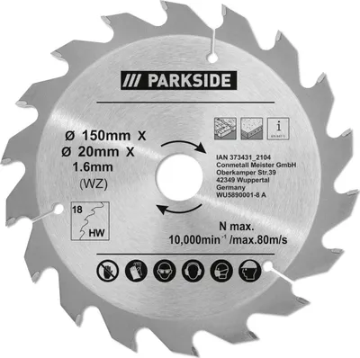 Produktbild von PARKSIDE® Handkreissägeblatt 150 mm (18 Zähne)