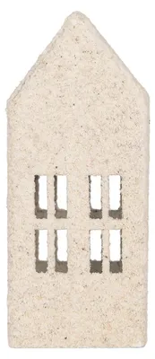 Immagine prodotto di Clayre & Eef, decorazione "Casa", 5x4x11 cm, bianca, in metallo