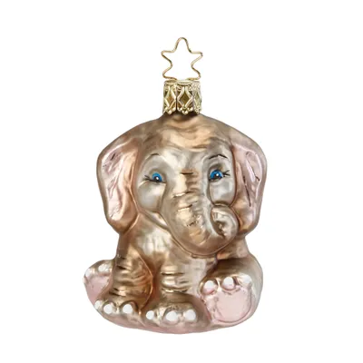 Produktbild von Ella Fant 7.5 cm - Inge-Glas 10037S013 Tiere aus aller Welt - Christbaumschmuck Glas mundgeblasen Deko Baumschmuck Strauchschmuck