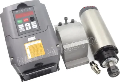 Obrázek produktu pro 2,2 kW vzduchem chlazený vřetenový motor, vysoké otáčky až 24000 ot/min, kompaktní provedení 80x230 mm, sada 2, 220V KIT