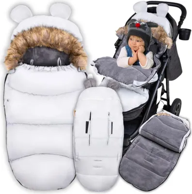 Produktbild von Babyschlafsack für Kinderwagen, Schlitten, Gondel, Winter, warmes Fell