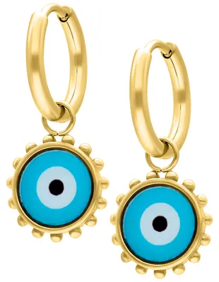 Produktbild von Wildcat Ohrringe - Little Nazar Eye Hoops - Gold - Chirurgenstahl 316L - wasserfest, langlebig, hautverträglich, Gold