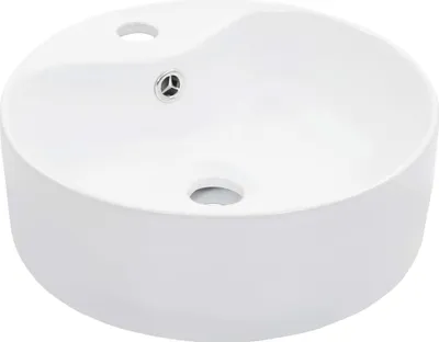 Image de vidaXL Lavabo avec trop-plein 36 x 13 cm Céramique blanche
