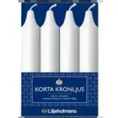 Produktbild von Liljeholmens Kronljus Kort Vit 4PCS