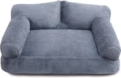 Produktbild von Kleines Hundebett, weiches Katzenkissen, dunkelgrau, atmungsaktiv