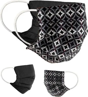 Produktbild von Famanu Set von 2 Wiederverwendbaren Mundschutzmasken mit Motiv - Waschbarer Baumwolle