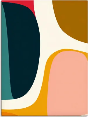 Produktbild von ARTland Leinwandbild Abstrakt Midcentury Modern Shapes Größe: 30x40 cm