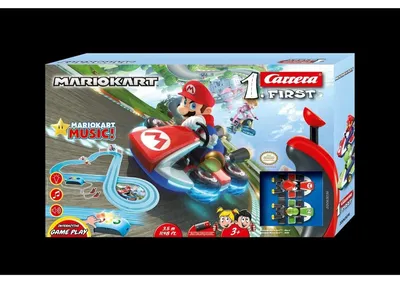 Produktbild von Carrera RC Mario Kart Royal Raceway, Fahrzeug- & Schienen-Set, Blau, Grün, Rot