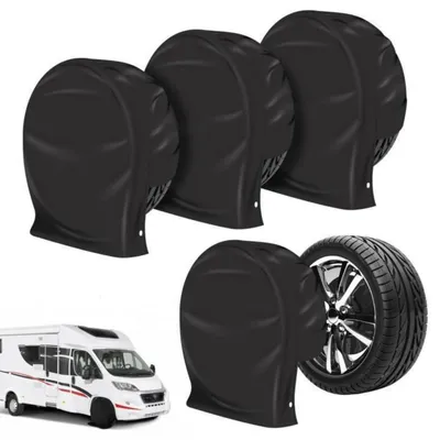Produktbild von 4 Stück Reifenabdeckungen 27"-29" Wasserdicht Polyester Wohnwagen Anhänger Wohnmobil Auto