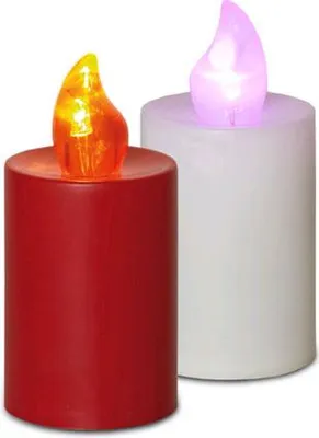Zdjęcie produktu dla Świeczka elektryczna, wkład LED, do zniczy, elektryczny, czerwona - 2 szt