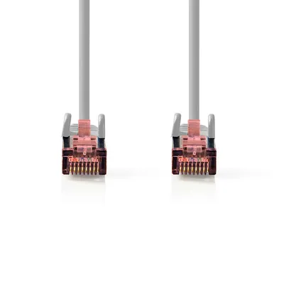 Produktbild von Nedis CAT6-Netzwerkkabel - RJ45 Stecker - RJ45 Stecker - S/FTP - 10.0 m - Innen - Rund - LSZH - Grau - Box