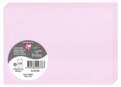 Produktbild von Pollen by Clairefontaine Doppelkarte C6 flieder 25 Karten