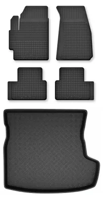 Produktbild von Gummimatten + Kofferraumwanne für Mitsubishi Outlander III 2012- – Schwarz, Semi-Universal, angepasst – Wielganizator Semi-Universal
