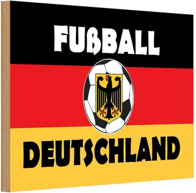 Produktbild von vianmo Holzschild 12x18 cm Fußball Deutschland Sport Hobby