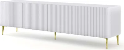 Obrázek produktu pro FURNLUX TV stolek Ravenna B White And Gold 200 cm / Hlavní barva: bílá / Rozměry: 200 x 56 x 42 cm