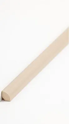 Produktbild von Viertelstableiste Fußleiste 12 x 12 x 2000 mm Beige zum Kleben, Schrauben & Nageln Massivholz Sockelleiste by PROVISTON 2 Meter | 1 Stück
