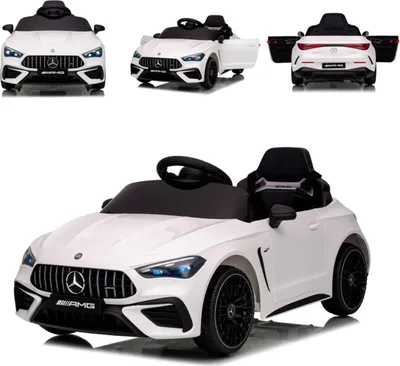 Produktbild von Chipolino Kinder Elektroauto Mercedes AMG CLE 53 Fernbedienung Stoßdämpfer LED weiß
