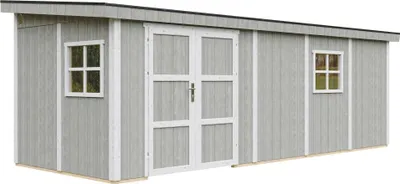 Produktbild von Gartenhaus  14,3 m² - H231x248x648 cm - Ohne Boden und Seitenwand – Timbela M941B-TUNDRA GREY