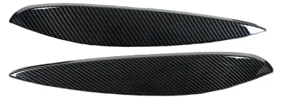 Image de Lot de 2 caches de phares – « sourcils » de phares en ABS aspect carbone pour Mercedes-Benz Smart 453 Fortwo & Forfour 2015-2020, gauche et droite