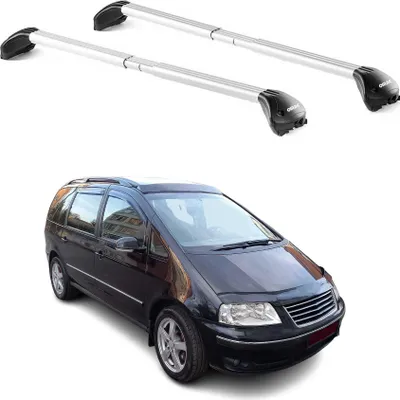 Produktbild von Dachträger Grundtäger für VW Sharan 7M 1995-2010 5 tür 100kg Alu Silber 2x ABE
