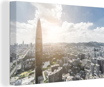 Produktbild von OneMillionCanvasses® - Leinwandbilder - 140x90 cm, Der Kingkey 100 in der Nähe von Shenzhen, Wandbilder Kunstdruck Wanddekoration - Foto auf Leinwand - Gemälde auf Holzrahmen