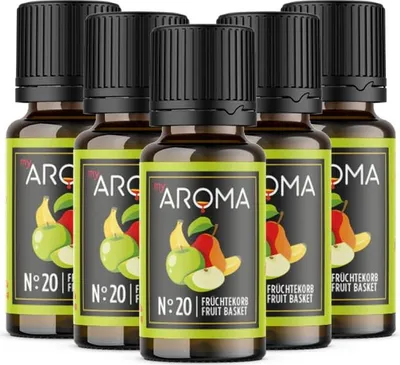 Produktbild von myAROMA Früchtekorb flavour drops 3x10ml – Zuckerfrei, Kalorienfrei & Vegan, natürliches Aroma ohne künstliche Farbstoffe