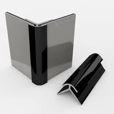 Produktbild von 100cm Außeneckprofil für 3 mm Platten Schwarz RAL9005