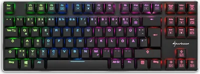 Produktbild von Sharkoon PureWriter TKL RGB - Mini - Przewodowy - USB - Przełącznik mechaniczny - LED RGB - Czarny