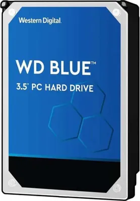 A product shot of a Western Digital Blue 3.5" PC Hard Drive.
