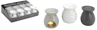 Produktbild von Duftlampe aus Keramik für ätherische Öle 6er Set farbig sortiert 10x11x11 cm