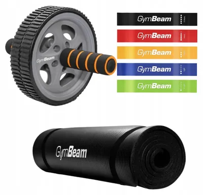 Produktbild von GymBeam Fitness-Set Widerstandsbänder Matte Bauchroller