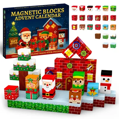 Weihnachts-Adventskalender 2026, Blockhaus, Rot