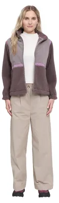 Produktbild von Mazine Material-Mix Zip Jacket  - Damen Kunstfelljacke, Größe:S, Farbe:warm mud/sparrow