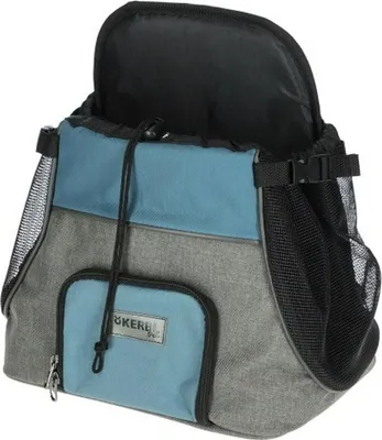 Obrázok produktu pre KERBL Cestovná taška na dovolenku sivomodrá - nosič psa/mačky do 8 kg - 31x24x38 cm